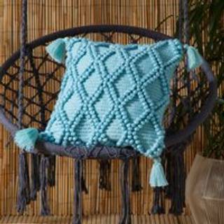 Drift Home Drift Home Duck Egg Alda Outdoor Textured Filled Cushion