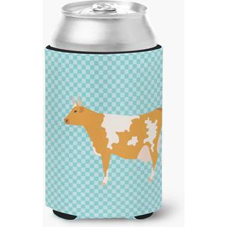 """" Caroline's Treasures Guernsey Cow Blue Check Dekorativ kan hugger flerfarvet """"