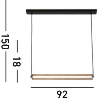 Thread LED-hængelampe, guldfarvet, dæmpbar i 3 trin, stål