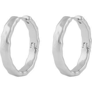 Snö Of Sweden Domino Hoop Earring Silver 20mm