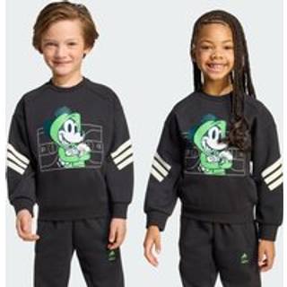 Disney Mickey Mouse sweatshirt til børn - Black / Off White / Lime Burst - 116