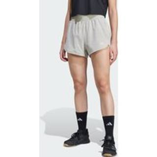 Pacer Training 3-Stripes Woven High-Rise shorts - Wonder Alumina Mel / Beige - 2XS 8 CM