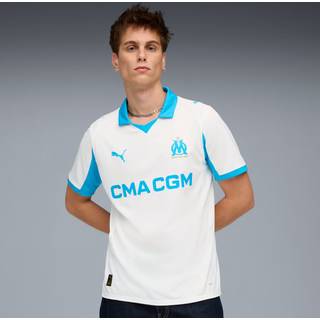 Men&#39;s Puma Olympique de Marseille 25/26 Home Jersey, White, Size L, Sport - Azure - L