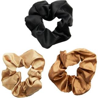 Revolution Haircare Satin Scrunchie Hårelastikker Skygge Black/Blush/Nude 3 stk. - 3 stk.