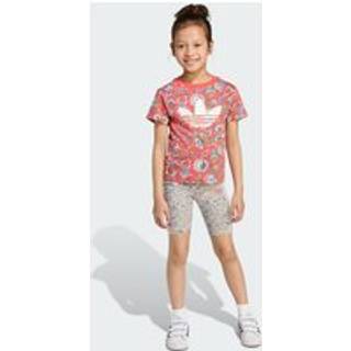 adidas Originals x Liberty London Short Kids T-shirt sæt - Semi Lucid Red / Multicolor - 104