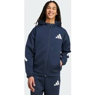 New adidas Z.N.E. Full-Zip Hooded træningsjakke - Aurora Ink - 3XL