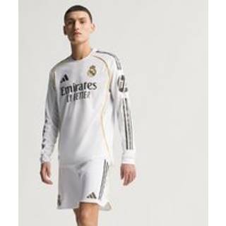 Real Madrid 25/26 langærmet autentisk hjemmebanetrøje - White - 2XL