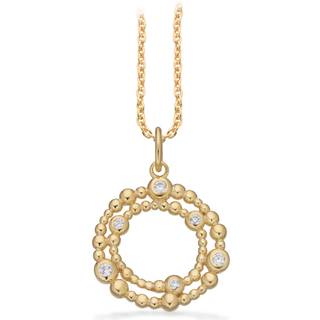 Scrouples Vedhæng kugler cubic zirkonia i forgyldt med kæde