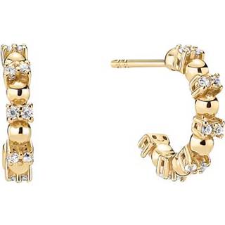 Lund Copenhagen øreringe i forgyldt med zirkoner