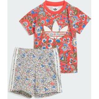 adidas Originals x Liberty London Short Kids T-shirt sæt - Semi Lucid Red / Multicolor - 98