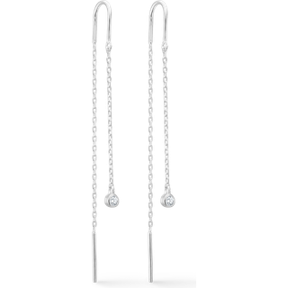 Mads Z Endless Allure øreringe i sølv med hvid topas