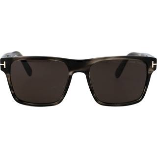 TOM FORD Mand FT1205 CALDER 56A Solbriller Acetat Havana Røg Firkantet Normal