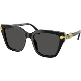 Swarovski Kvinde SK6041 100187 Solbriller Acetat Sort Grå Geometrisk Normal