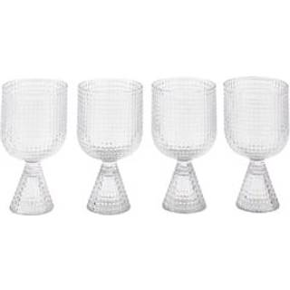 POLSPOTTEN Glassware - 'Rooftop' wine glass, set of four, clear in Transparent Glass