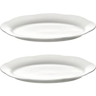Serax Silhouette oval dyb tallerken L 21x30 cm 2 stk White