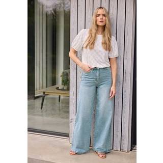 Lts Tall Blue Light Wash Wide Leg Palazzo Jeans Size Ex Long > 24 - Ex Long 24