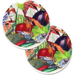 """" Caroline's Treasures Louisiana krydderier Sæt med 2 Cup Holder Car Coasters 8540-1Carc 2.56 Multicolor """"