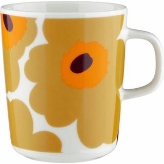 Marimekko Unikko Krus 2,5dl, hvid/karamel/orange