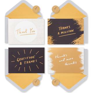 Papyrus blanke kort med konvolutter guld sort og fl?de (16-t?lling)