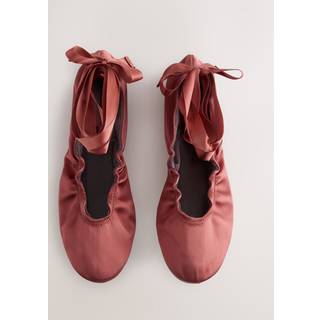 Next Rose Pink Wrap Up Ballerina Flats - EU 41 (UK 7)