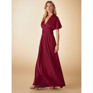 Next Burgundy Red Jersey Multiway Wedding Guest Bridesmaid Maxi Dress - EU 38 (UK 10)
