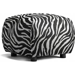 Decotique Le Petite Puf Zebra / Hvid - Fodskamler Sort - 11103204