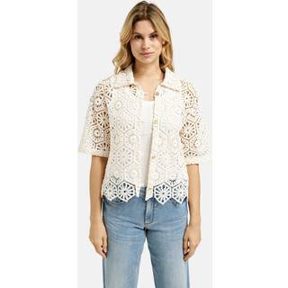 Smith & Soul Smith & Soul Cream Crochet Half Sleeve Shirt