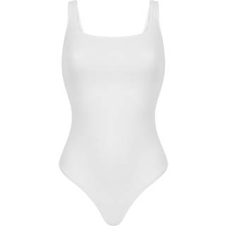 Hunkemöller Body i bomuldsrib hvid - XL