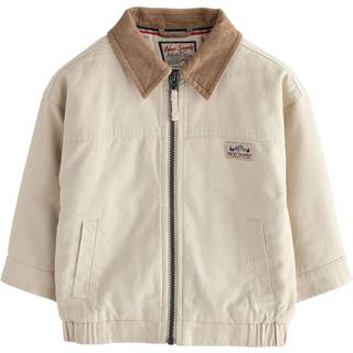 Next Cream/Brown Cord Collar Canvas Bomber Jacket (3mths-7yrs)