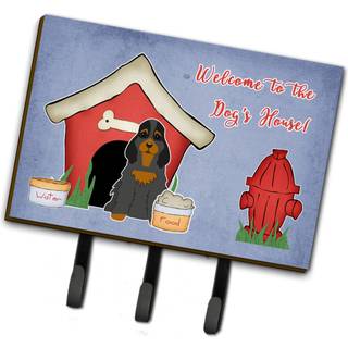 """" Caroline's Treasures Dog House Collection Cocker Spaniel Black Tan Leash eller Key Holder BB2847TH68 Triple Multicolor """"