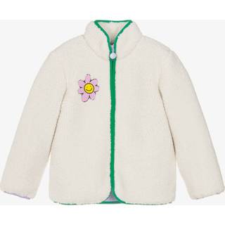 Stella McCartney Kids Embroidered fleece jacket - white - Y 14