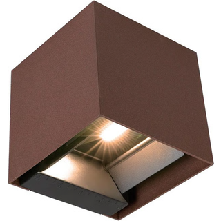 9W Corten Solcelle Væglampe - COB, PIR Sensor, 4000K, Corten, IP65 - Kulør : Neutral