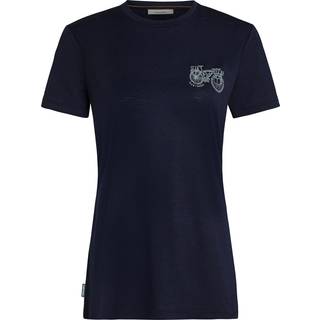 Icebreaker Women's Merino 150 Tech Lite S/S Adventure Ride Merino-shirt Damer størrelse S farve blå