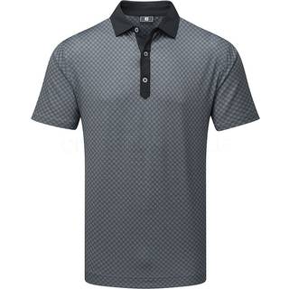 Footjoy Checker Print Lisle Mens Black/White XL Polo trøje