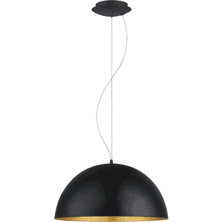 Eglo Gaetano 1 pendel Ø53 cm sort/guld