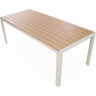 Nori Havebord - 90x205 cm - Gråhvid/Trælook