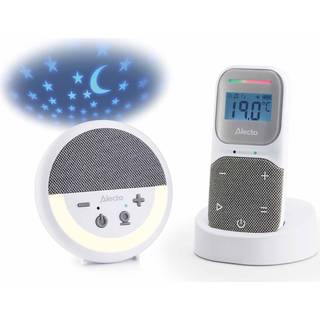 Alecto - Premium Full Eco DECT Audio Baby Monitor med projektor, display, natlys og vuggeviser Hvid/grå - DBX150