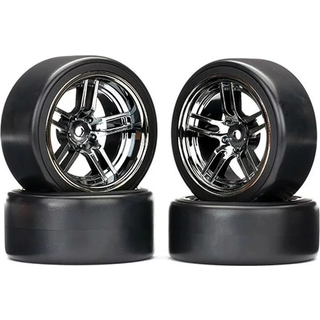 Traxxas 8378 Tires & Wheels 1.9" Drift Split-Spoke Black Chrome (4)