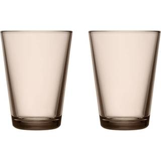 Iittala Kartio drikkeglas 40 cl 2 stk Hør