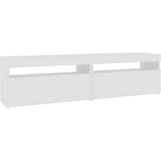 Tv-Skab Med Led-Lys 120X35X40 Cm - 2 / 75 cm / Hvid