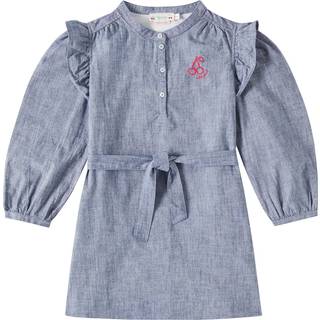 Bonpoint Tosca ruffled cotton dress - blue - Y 12