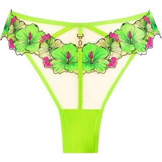 Ann Summers Ann Summers Green Caged Hibiscus Floral Print Embroidery Brazilian Bra