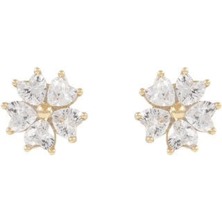 Snö Of Sweden Nisi Flower Earring Gold/Clear Onesize