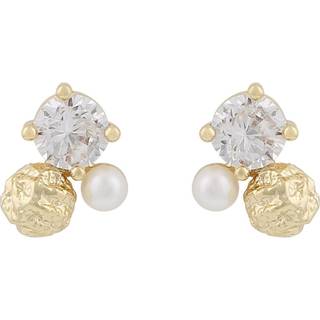 Snö Of Sweden Brittany Small Earring Gold/Clear Onesize