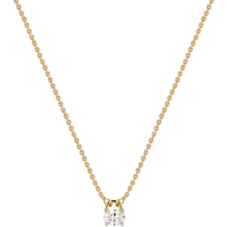 Ovale Halskæde, Gold Plated, 45 cm