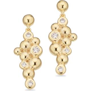 Scrouples øreringe med kugler og cubic zirkonia i forgyldt
