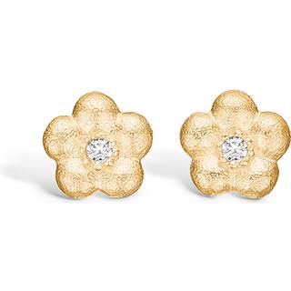 Blossom Copenhagen ørestikker i mat forgyldt med cz