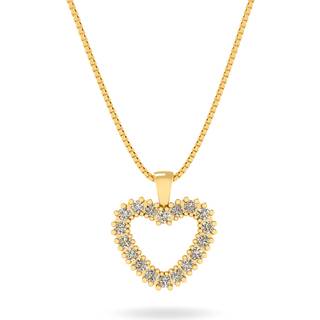 Henrik Ørsnes Design Hjerte Vedhæng i 14 Karat Guld med Diamanter 0,27 Carat W/SI