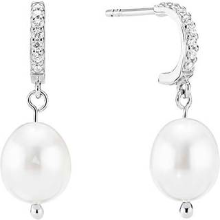 Lund Copenhagen øreringe i sølv med perler og zirkoner