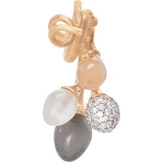 OLE LYNGGAARD COPENHAGEN Lotus 18 kt guld klase vedhæng med hvid, grå og blush månesten og brillanter